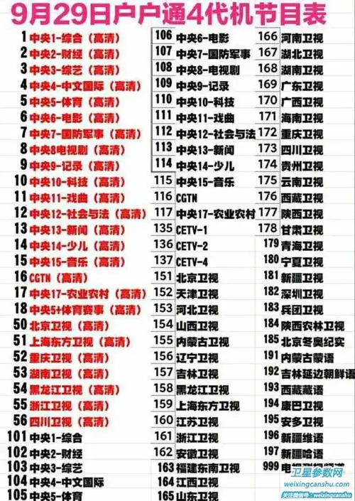 9月30日增加深圳卫视