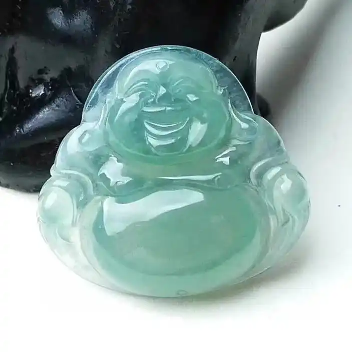 翡翠玉佛公吊坠冰种
