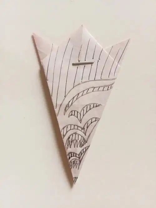 儿童手工剪纸窗花五瓣花3图文教程