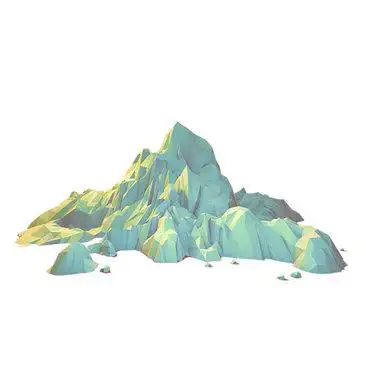 绿色卡通山设计素材