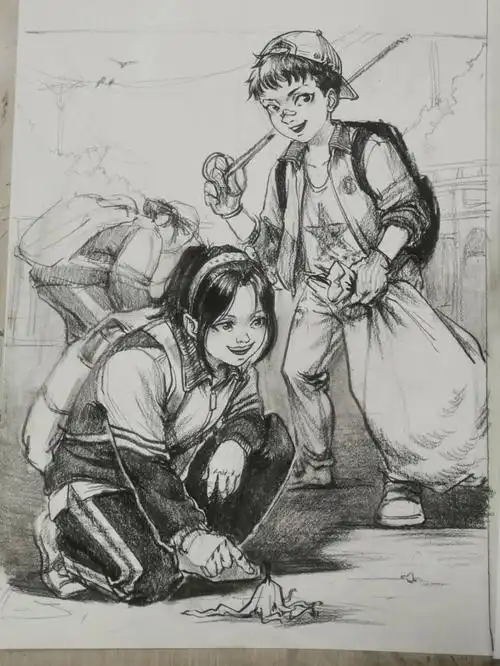 艺考  #美术生集训  #绘画  #速写 #场景速写  #四川场景速写  #速写