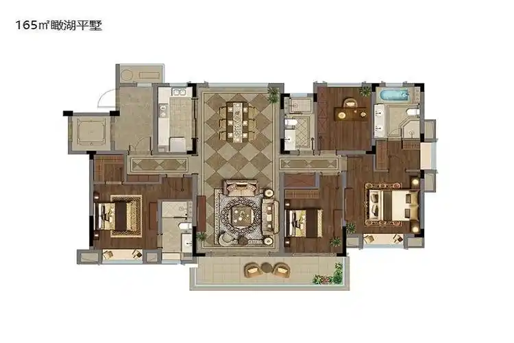 深度解析:中海湖心半岛165㎡户型在售
