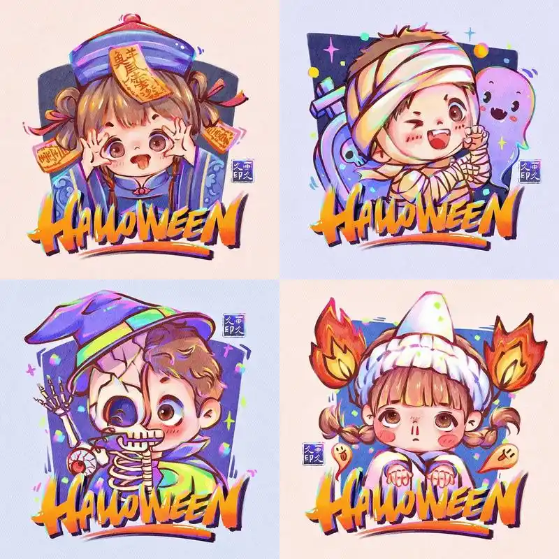 可爱鬼来啦!#procreate #万圣节 #万圣节头像 # - 抖音