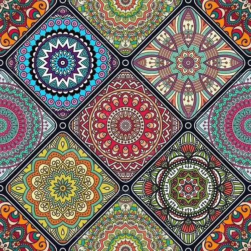 古典民族花纹背景矢量素材