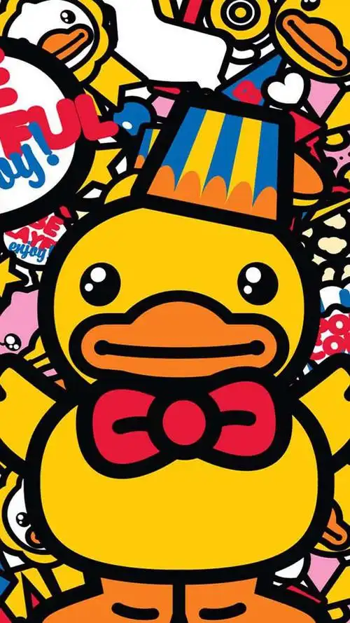 卡通,可爱美女,小黄鸭,卡通,可爱,手机壁纸卡通可爱小黄鸭