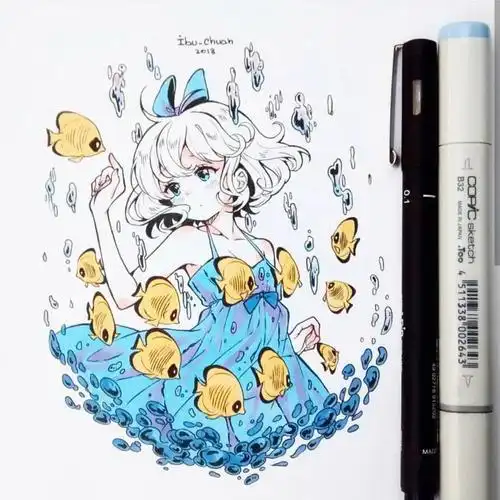 搬运自ins原画师:ibu_chuan#插画  #插画分享  #动漫分享  #动漫图片