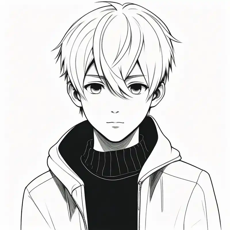 初中时代没有几个帅气的男同学呢～这组黑白素描头像,真的好像从漫画