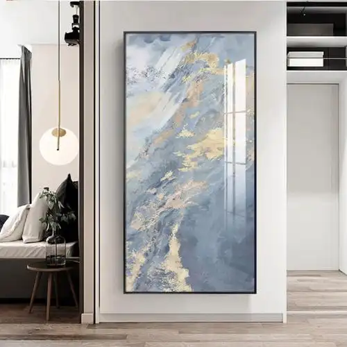 中式玄关装饰画客厅进门厅入户走廊过道壁画现代简约抽象大幅挂画