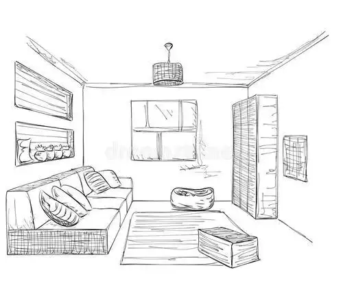 房间内部简笔画