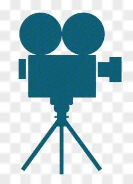 手绘电影交卷摄像机素描素材