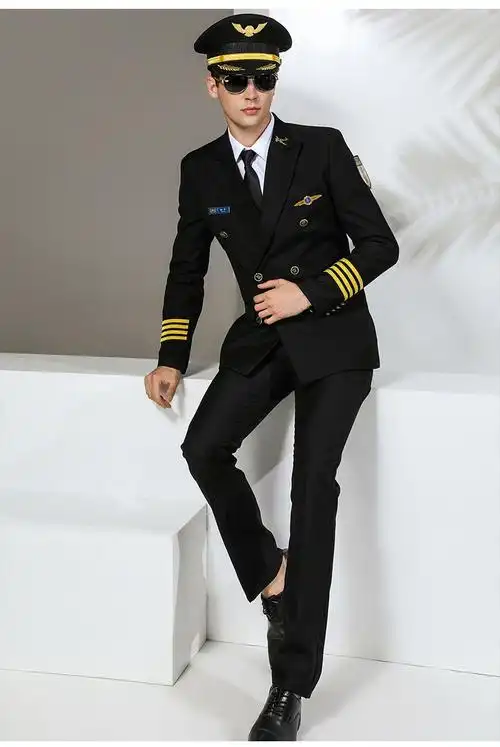国航机长航空飞行员制服男空少职业装套装保安工作服形象岗礼宾服