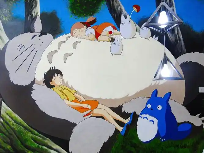 墙绘沙发背景墙动漫