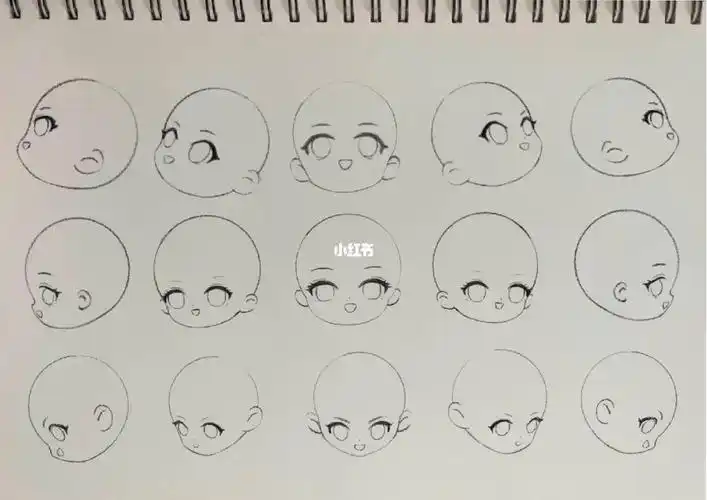 q版人物  #画画  #q版  #头部  #透视  #绘画素材