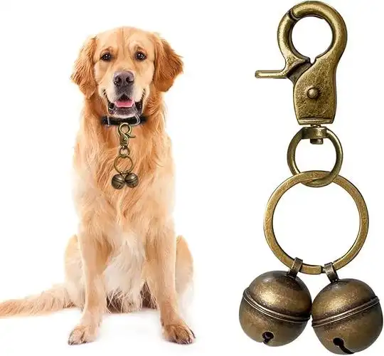 狗项圈铃铛,超响猫铃和狗铃,用于宠物追踪和猎鹰,耐用的黄铜项圈挂坠