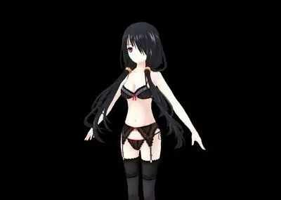 时崎狂三黑丝内衣