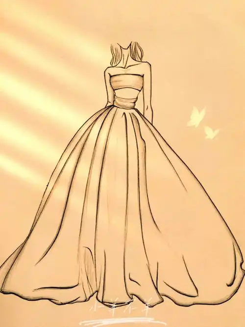 美女黑白简笔画绘画教程77附过程