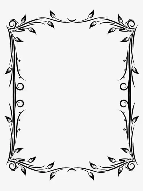 黑藤蔓边框素材免费下载_觅元素