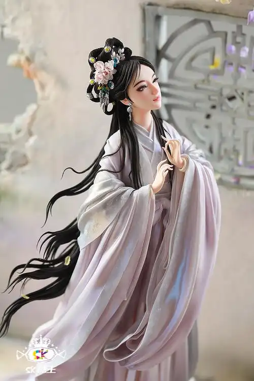 古风翻糖人偶蛋糕《盼君折枝》,高清唯美细节图