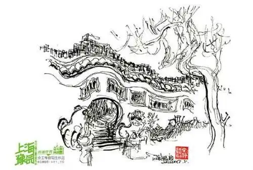 豫园手绘地图简笔画