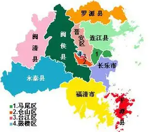 福建省行政区划图