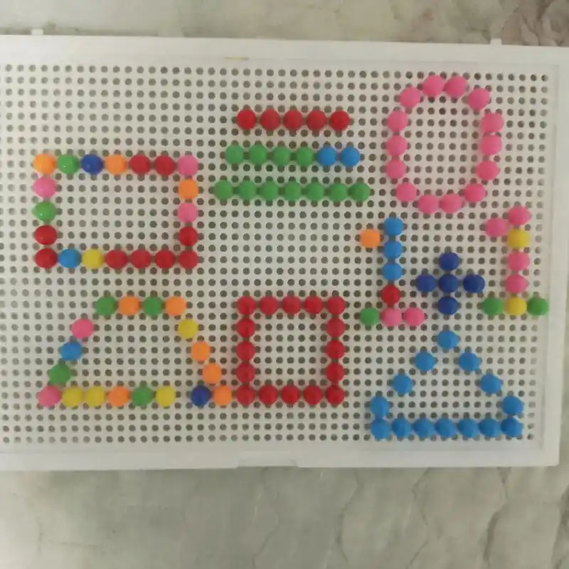 蘑菇钉拼图,随心所欲,创意无限 大宝的作品 - 抖音