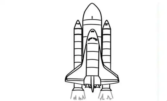 宇宙飞船简笔画怎么画