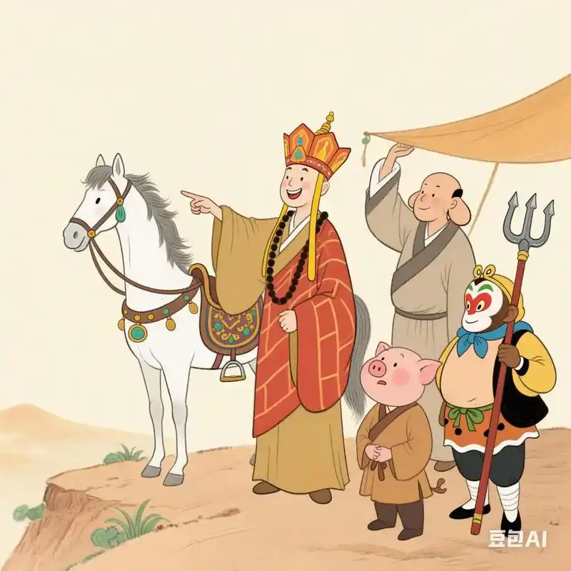 唐僧师徒四人画像