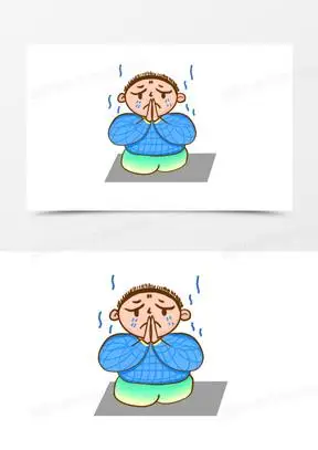 卡通手绘跪了表情包素材