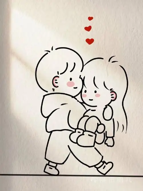 今日简笔画‖公主抱(内有教程 90)