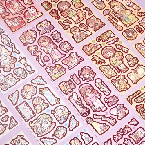 小麻薯手帐贴纸包冉冉之星女孩儿童手账标签纸贴纸卡通可爱少女心学生