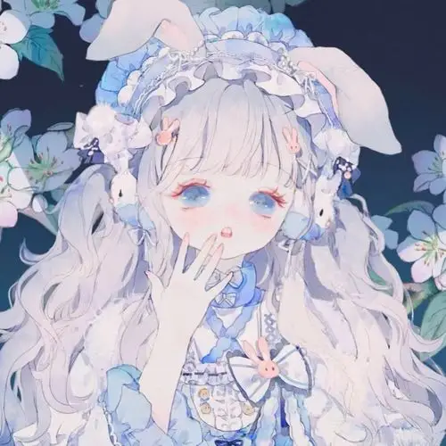 山长水阔与少年星辰未变已动心古风仙气优质可爱动漫女头蓝色