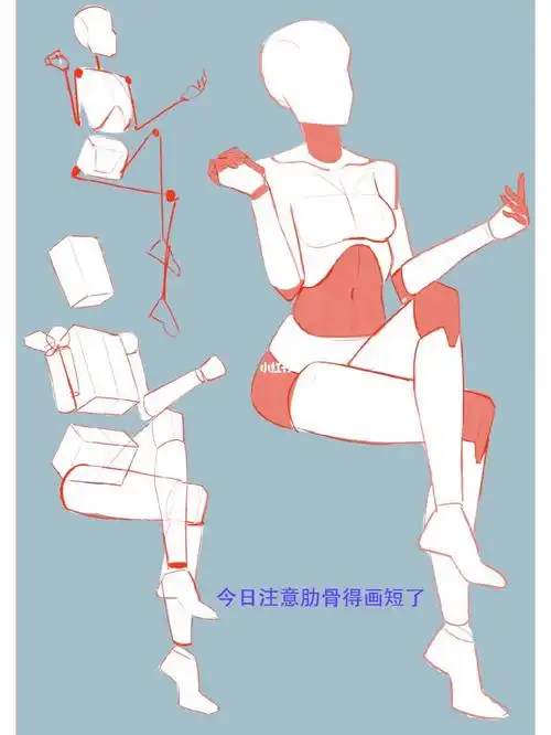 透视关系画好 ps自己一定会多加练习圆柱#30天野生打卡挑战  #人体