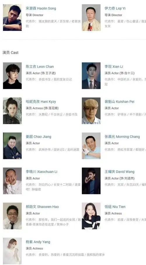 演员阵容不光有流量明星陈立农,李现老戏骨张晨光,姜超等.