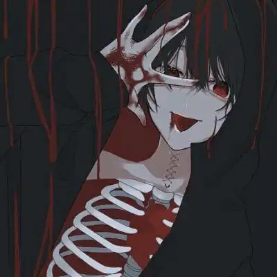 病女头像伤感惊悚血腥 二次元血瞳病娇重口味头像 - 女生头像 - 潮人