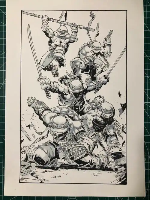 忍者神龟手绘附过程