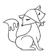 动物侧脸简笔画头像图片头像大全 狡猾狐狸简笔画  正文狡猾的狐狸简