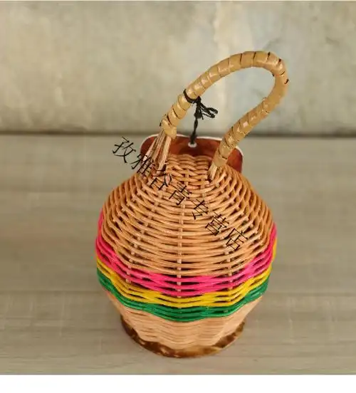 打击乐器藤编沙锤摇铃沙筒打击乐器南美民族小众乐器藤条南瓜壳沙筒