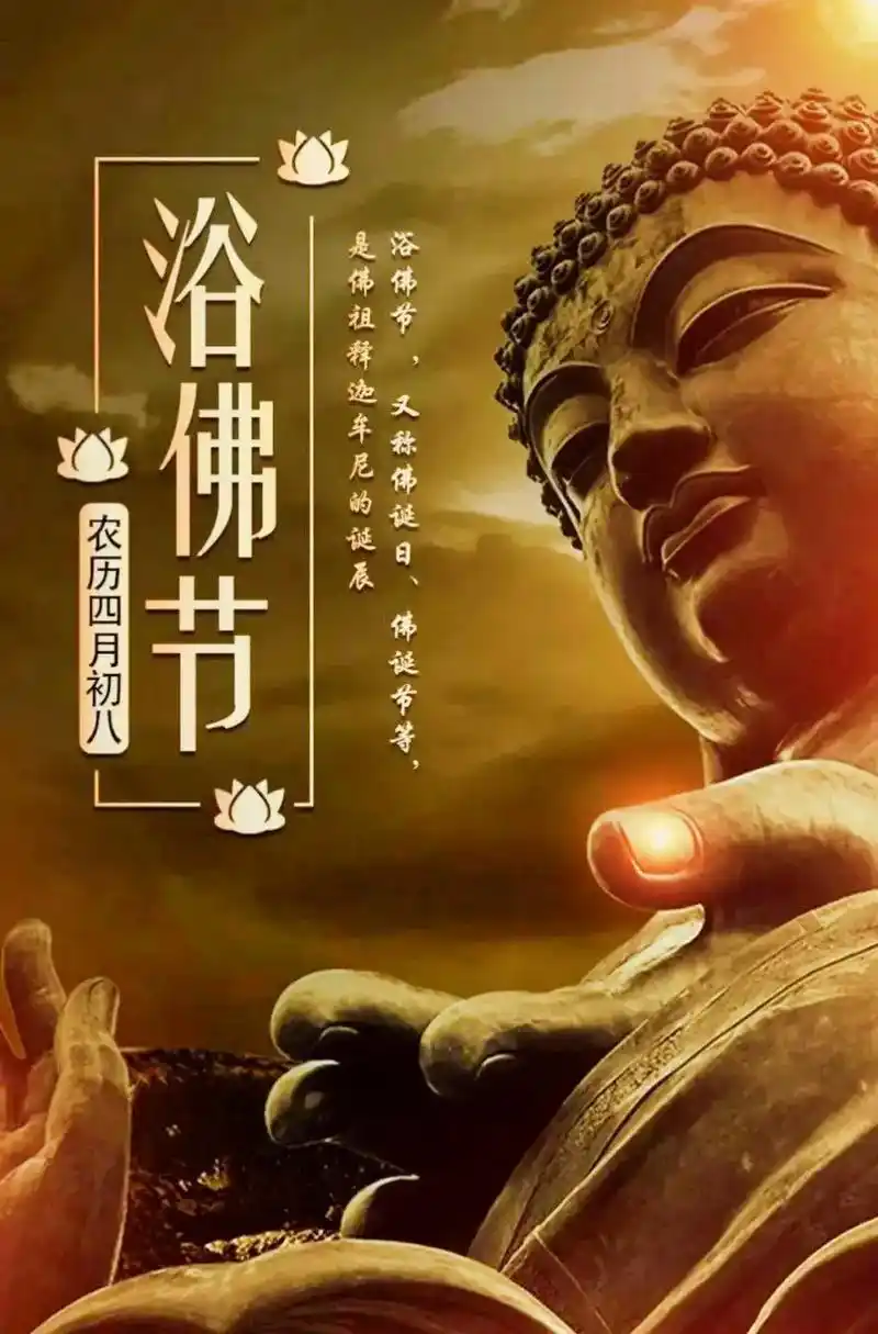 今天是农历四月初八,恭迎释迦牟尼佛圣诞,佛诞日,又称浴佛节. - 抖音