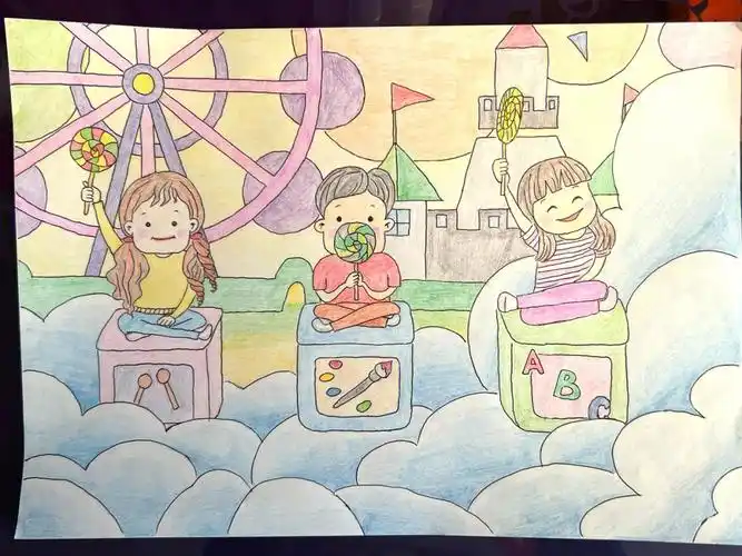 童趣童年六一儿童节儿童卡通画图片简笔画