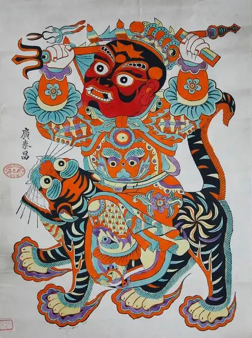 我国古代普遍崇信的四个方位神中即采用白虎形象来指代西方,汉代画像