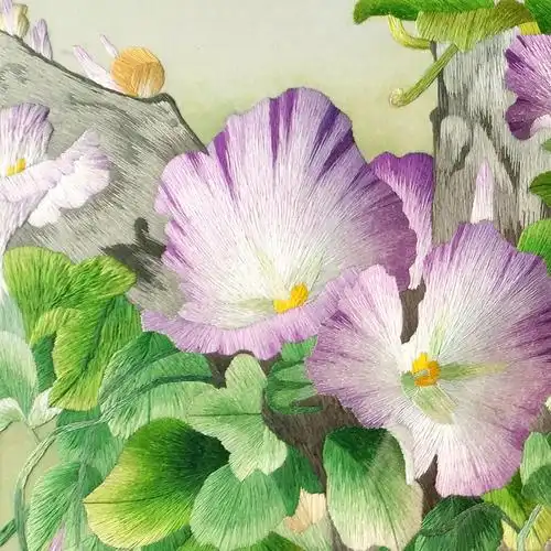 苏绣世家《紫藤花》钱菊凤大师作品 - 拍卖