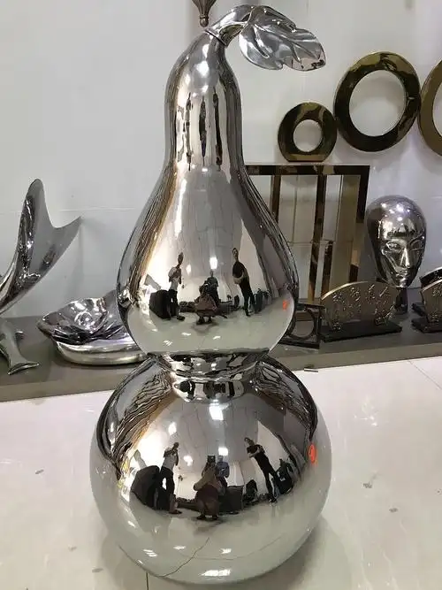 不锈钢葫芦雕塑 可大可小摆件和景观雕塑皆可|手工艺|工艺品设计|高档