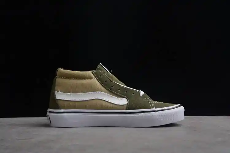 万斯vans sk8-mid vault x jjjjound 联名中帮麂皮帆布鞋