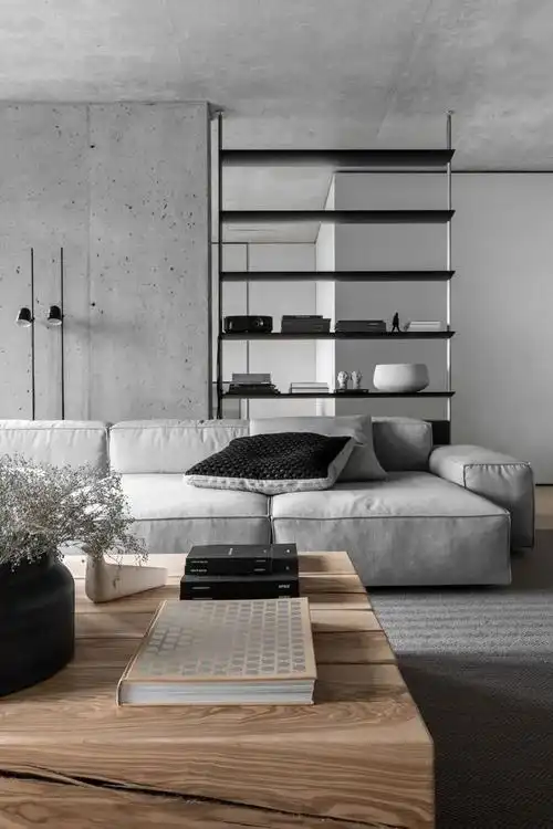 130平北欧风格装修全屋简约水泥灰气质满分