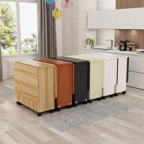 折叠餐桌经济型小户户型长方形简约多功能可伸缩移动折叠桌