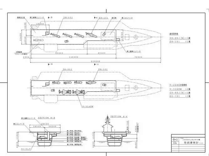 日本新型直升机航空母舰16ddh(ddh-145)内部布局图