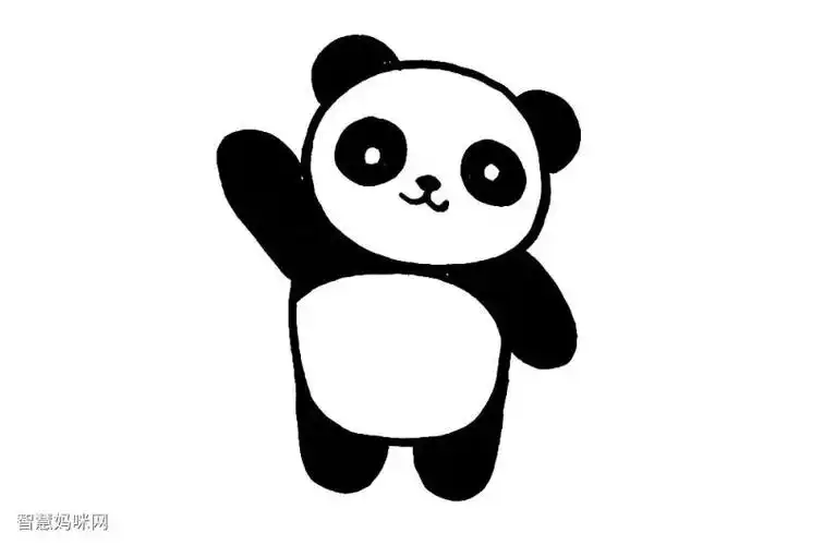 可爱的大熊猫怎么画