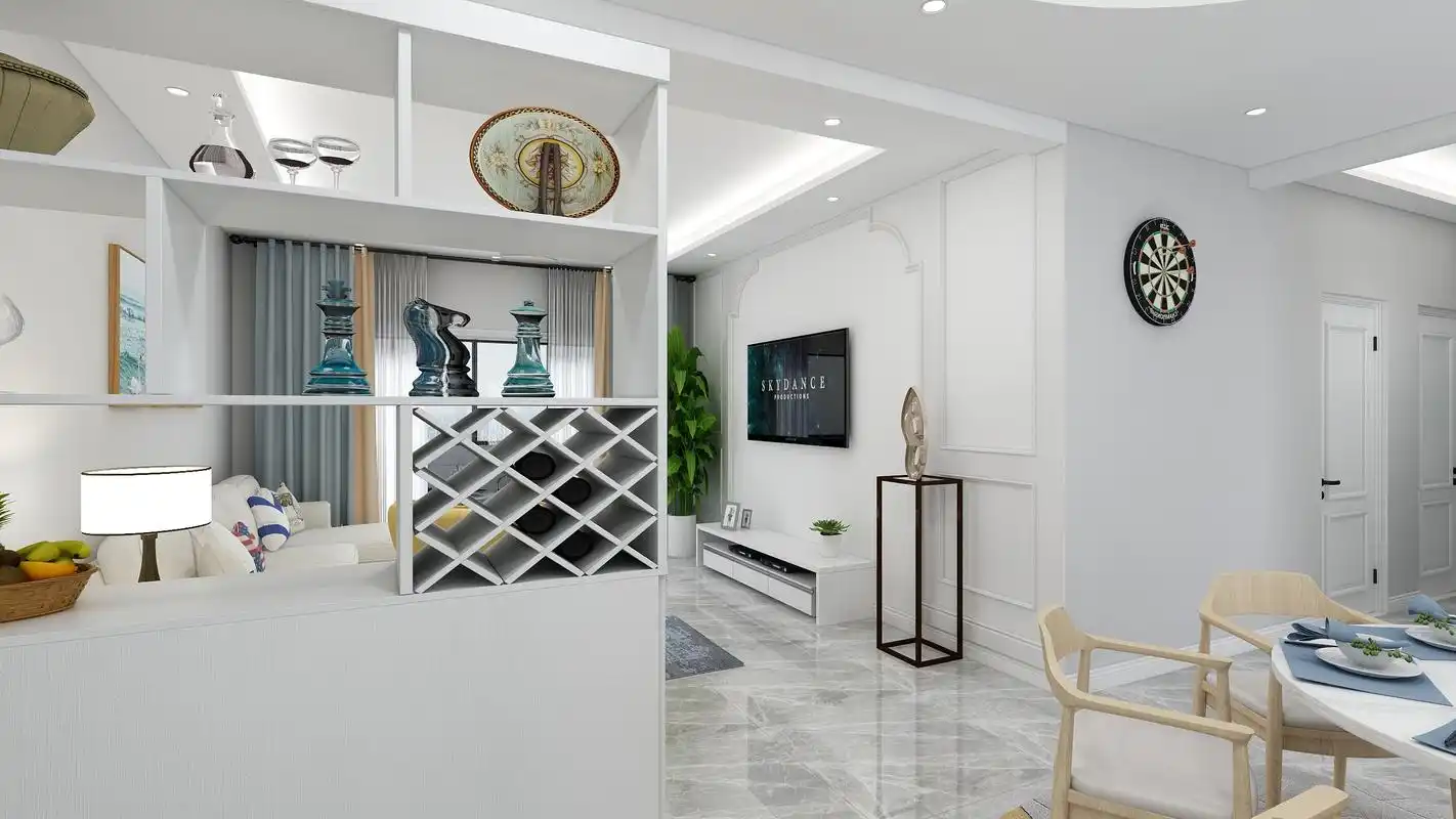 标签大全客厅展示柜效果图