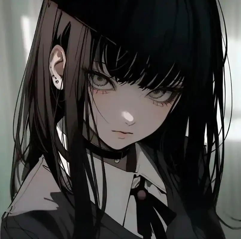 黑白.#暗黑系 #动漫女头 #头像控 - 抖音