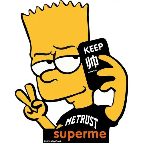 kissmilk新款创意ins潮牌卡通自拍辛普森图案印花大码女装